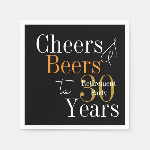 30 Years Retirement Party Cheers and Beers