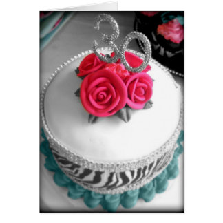 30 Zebra Stripe Cake Cards