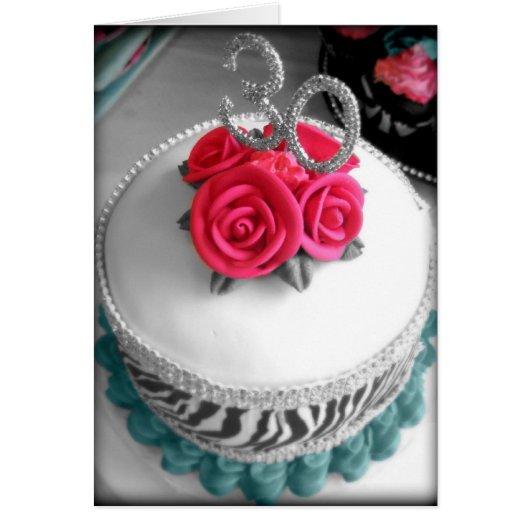 30 Zebra Stripe Cake Cards (Front)