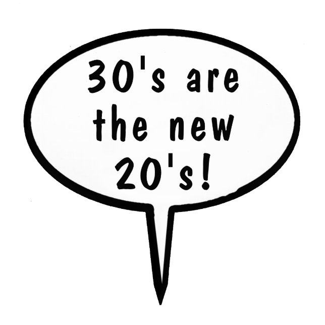 30s are new 20s Birthday Cake Toppper Topper (Front)
