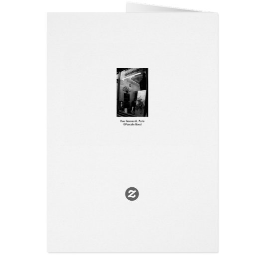 30ter Rue Gassendi Paris Black White Card (Back)