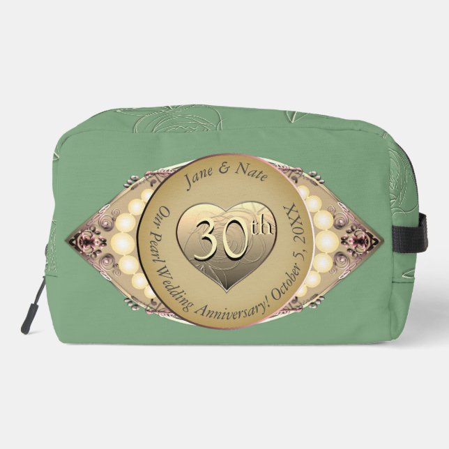 30th/12th Pearl Anniversary Accessory Pouch (Back)