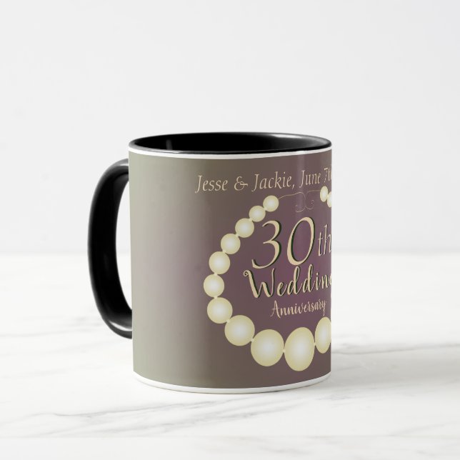 30th/12th Pearl Anniversary  Mug (Front Left)