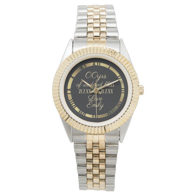 30th 35th 40th 45th Wedding Anniversary Husband Watch (Front)