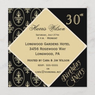 30th-39th Birthday Invitations