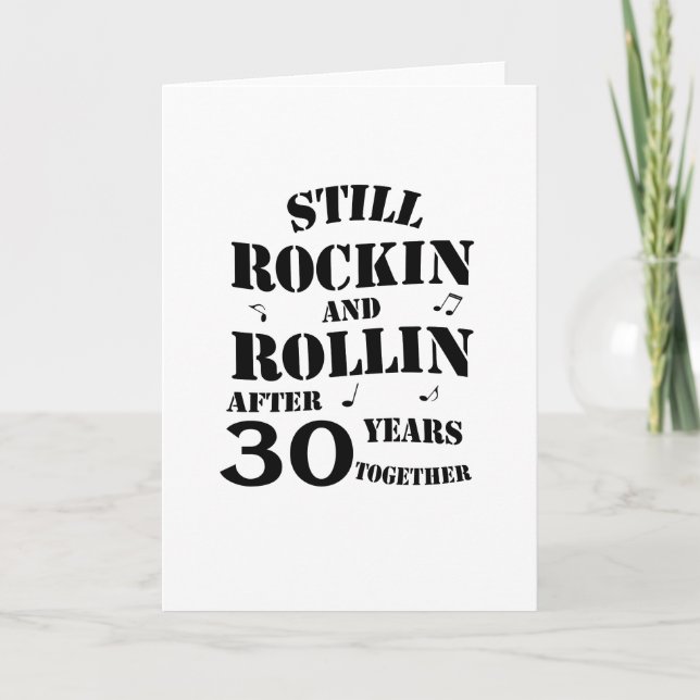 30th Anniversary - 30 Years Anniversary Couples Card (Front)