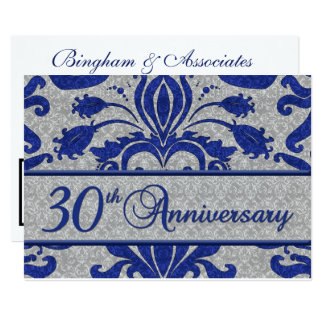 30th Anniversary Business Announcement Blue