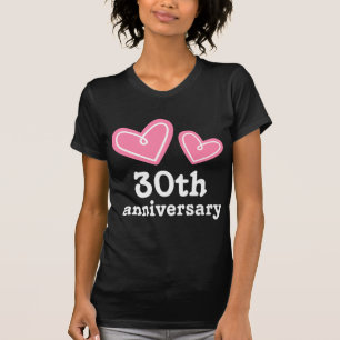 30th Anniversary Gift Hearts T-Shirt