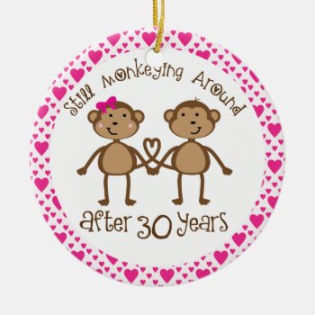 30th Anniversary Gift Ornament by MainstreetShirt at Zazzle
