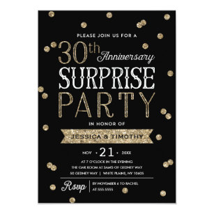 surprise anniversary invitations zazzle