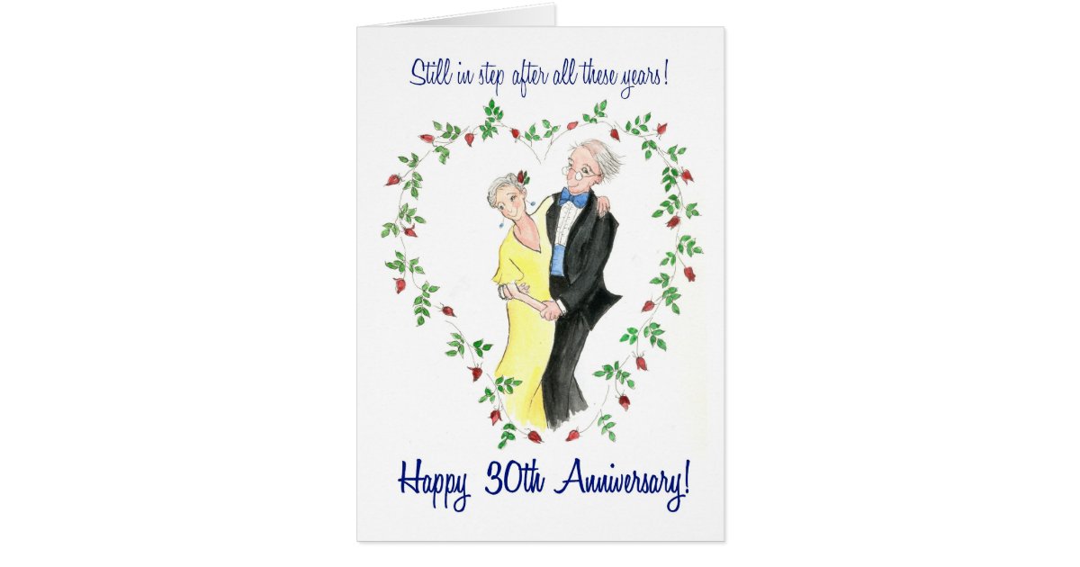 30th Anniversary Greeting Card | Zazzle