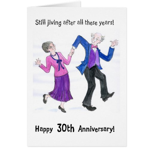 30th Anniversary Greeting Card | Zazzle