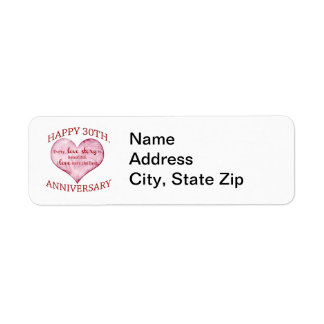 30th. Anniversary Label