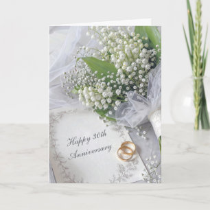 30th Anniversary Lily of the Valley Bouquet Card