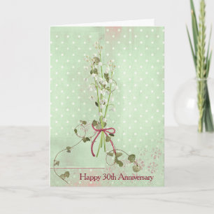 30th Anniversary Lily of the Valley Card