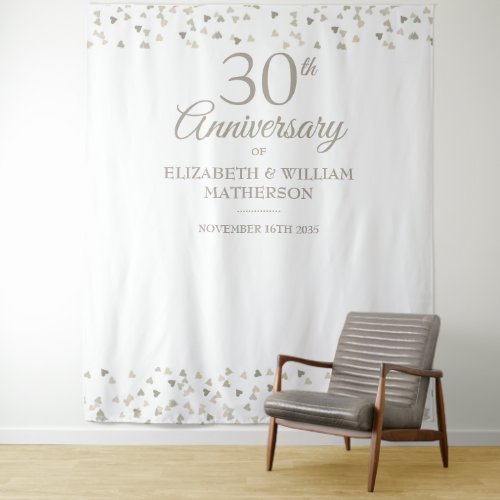 30th Anniversary Love Hearts Photo Booth Backdrop