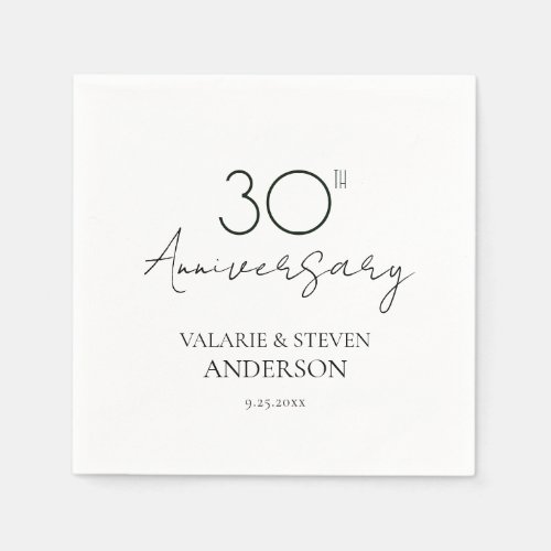 30th Anniversary Minimal Napkins