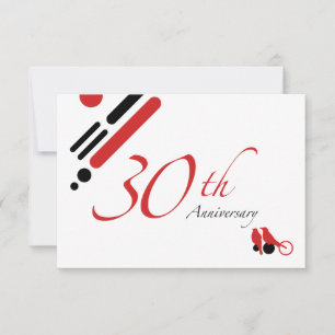30th Anniversary (mod birds) Invitation