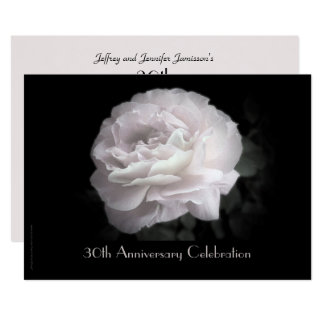 30th Anniversary Party Invitation Pale Pink Rose