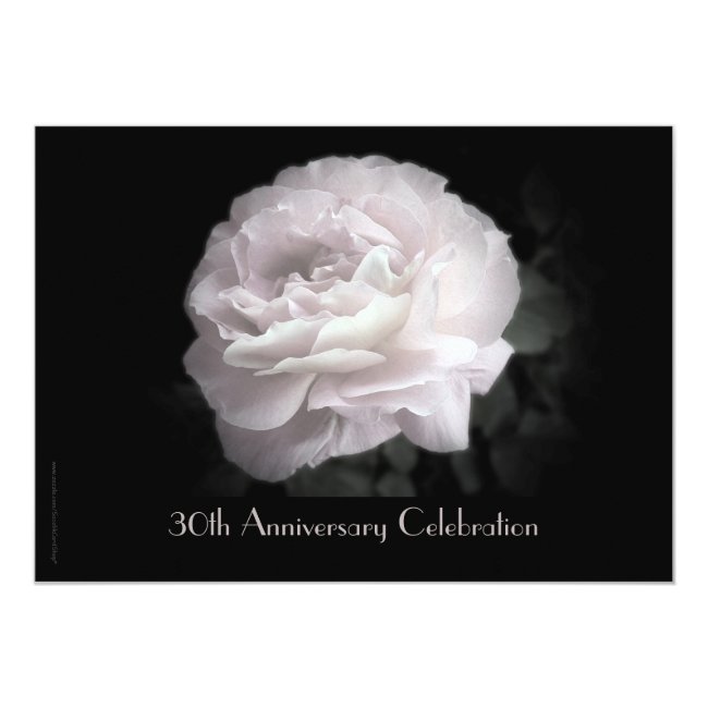 30th Anniversary Party Invitation Pale Pink Rose