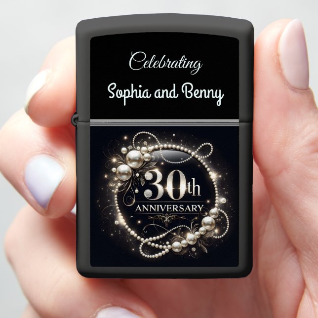 30th Anniversary Pearl Bliss Zippo Lighter (In Hand)