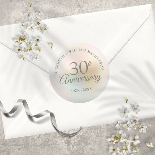 30th Anniversary Pearl Classic Round Sticker