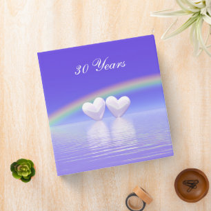 30th Anniversary Pearl Hearts 3 Ring Binder