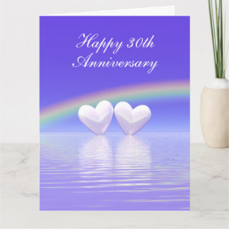30th Anniversary Pearl Hearts Card