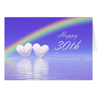 30th Anniversary Pearl Hearts Card