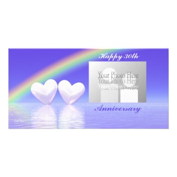 30th Anniversary Pearl Hearts Card by xfinity7 at Zazzle
