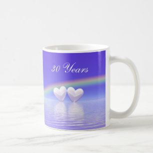 30th Anniversary Pearl Hearts Coffee Mug
