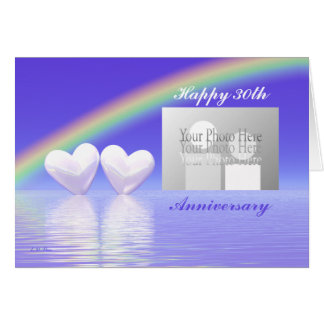 30th Anniversary Pearl Hearts (for photo) Card