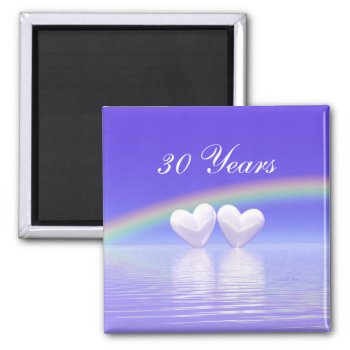 30th Anniversary Pearl Hearts Magnet by Peerdrops at Zazzle