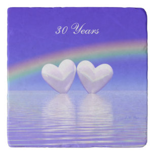 30th Anniversary Pearl Hearts Trivet