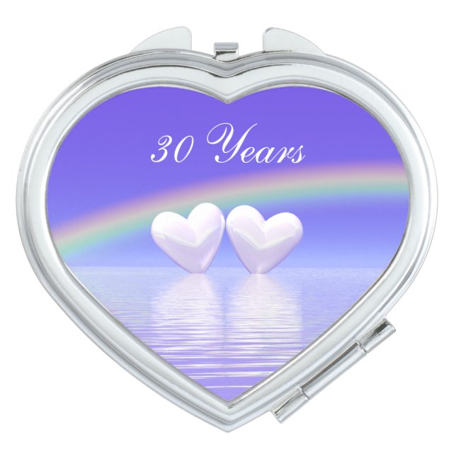 30th Anniversary Pearl Hearts Vanity Mirror (Front)