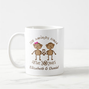 30th Anniversary Personalized His and Hers Mugs