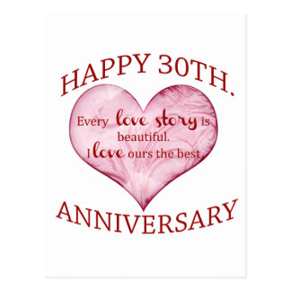 30th. Anniversary Postcard