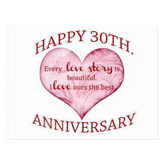 30th. Anniversary Postcard