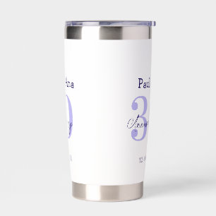 30th anniversary purple bold letter name simple re insulated tumbler