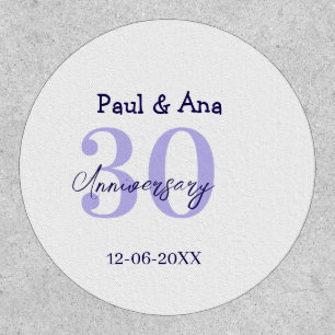30th anniversary purple bold letter name simple re patch