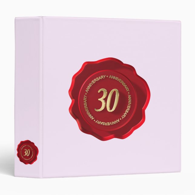 30th anniversary red wax seal binder (Front/Spine)