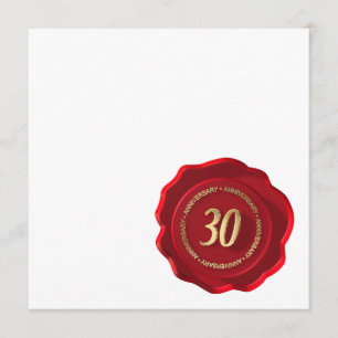30th anniversary red wax seal card