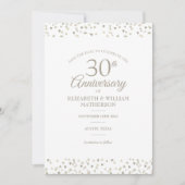 30th Anniversary Save the Date Hearts Confetti  Invitation (Front)