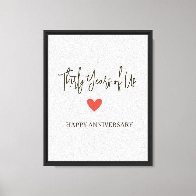 30th Anniversary – Thirty Years of Us Canvas Print (Front)