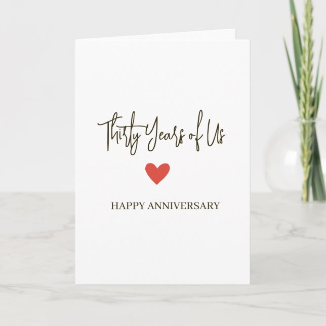 30th Anniversary – Thirty Years of Us Card (Front)