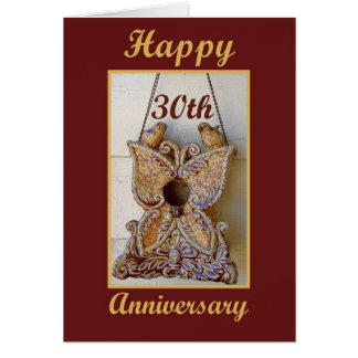 30th Anniversary with Love Birds Card