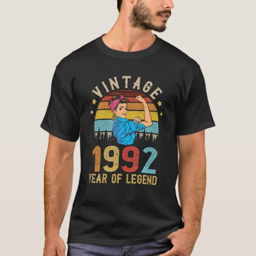 30Th Bday Gift 30 Years Old For Women Retro Vintag T_Shirt