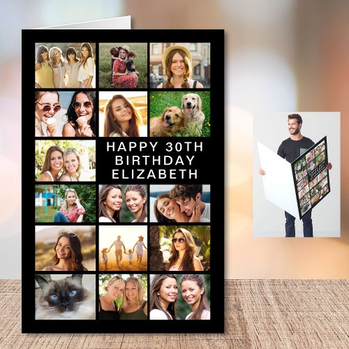 30th Birthday 16 Photo Collage Jumbo