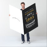 30th Birthday 1993 Custom Jumbo Legendary Funny Card<br><div class="desc">For those celebrating their 30th birthday we have the ideal birthday party card with a vintage feel. The black background with a white and gold vintage typography design is simple and yet elegant with a retro feel. Easily customize the text of this birthday gift using the template provided. See in...</div>