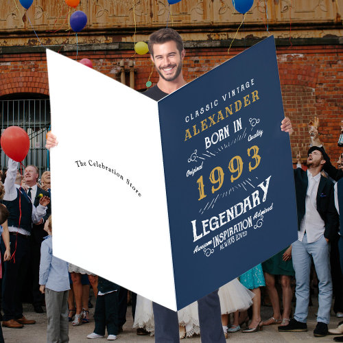 30th Birthday 1993 Jumbo Retro Legend Blue Gold